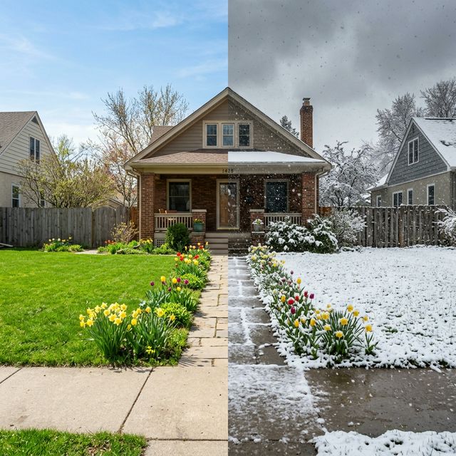 Snow and Sunshine April Minnesota